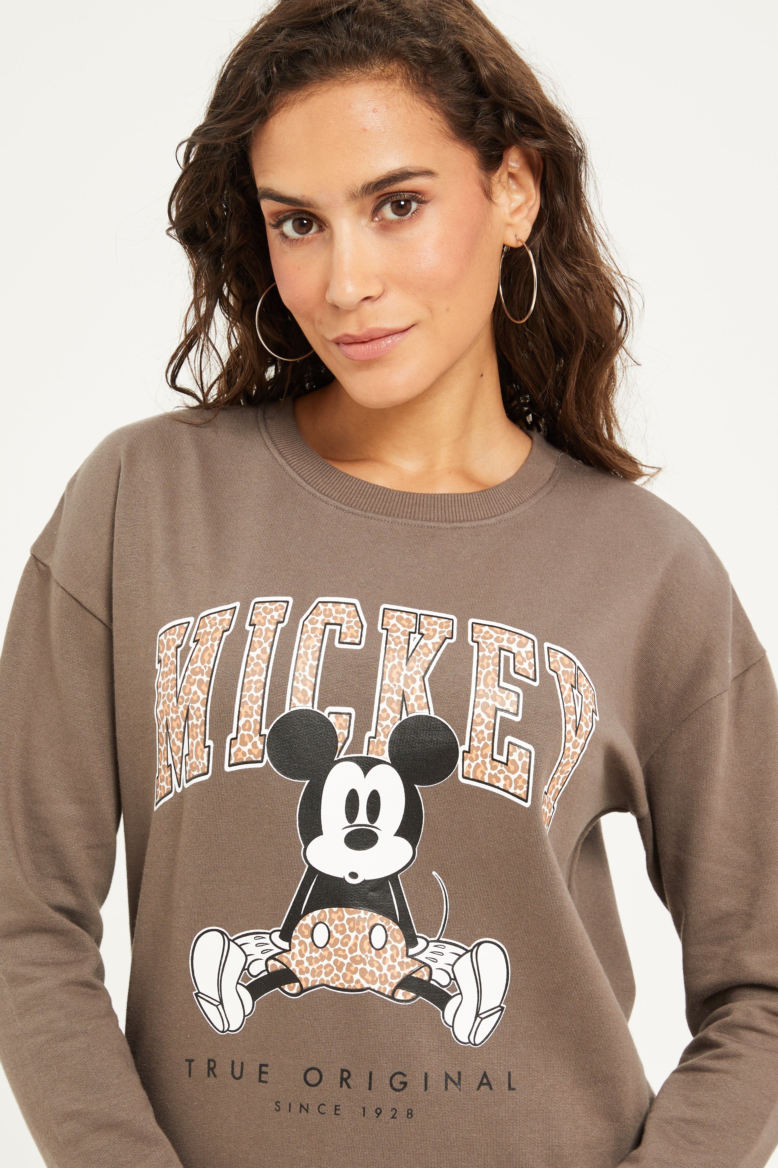 Women Brown Mickey Mouse Printed Sweatshirt sold by Redtag product image thumbnail 4