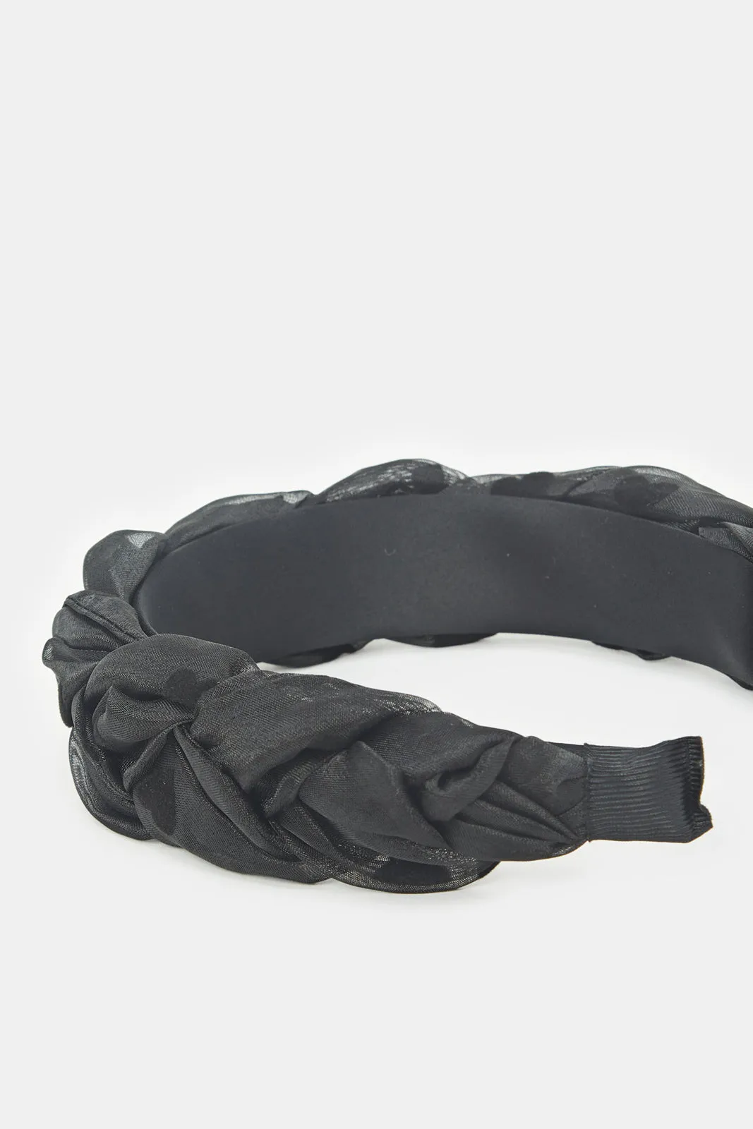 Women Black Textured Headband sold by Redtag product image thumbnail 3