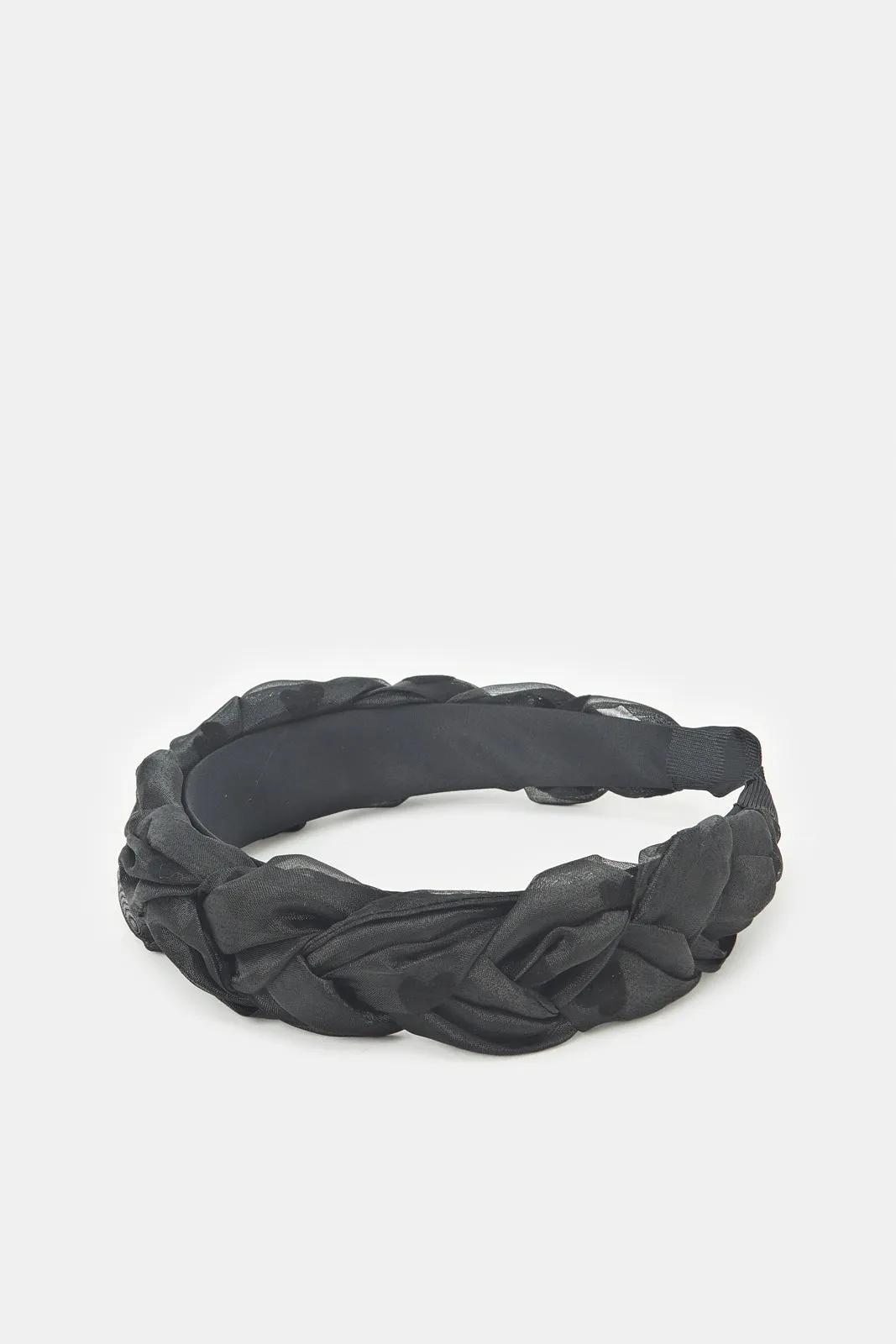 Women Black Textured Headband sold by Redtag product image thumbnail 2