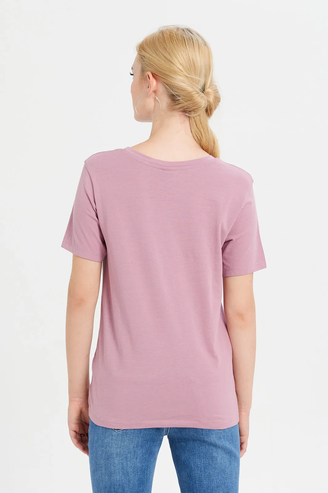 Women Mauve We Bare Bears Printed T-Shirt sold by Redtag product image thumbnail 3