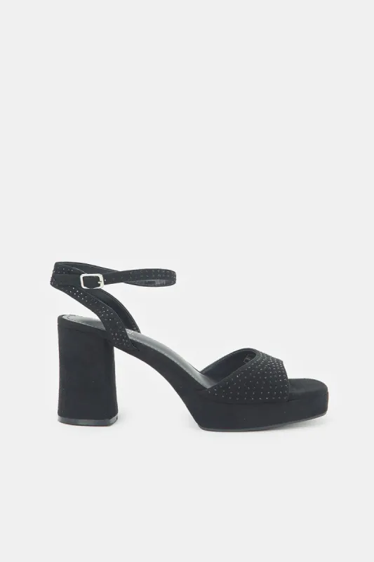 Women Black Platform Sandal sold by Redtag