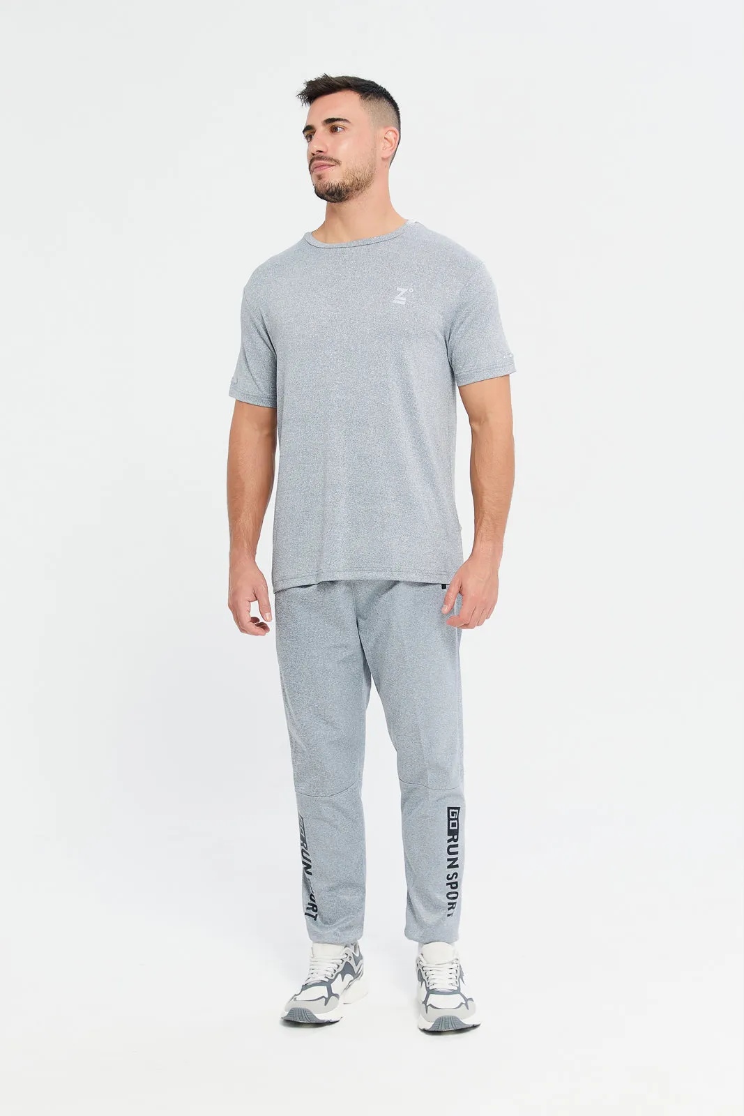 Men Grey Side Print Active Pants sold by Redtag product image thumbnail 2