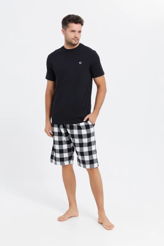 Men Black And White Pyjama Set (2 Piece) sold by Redtag