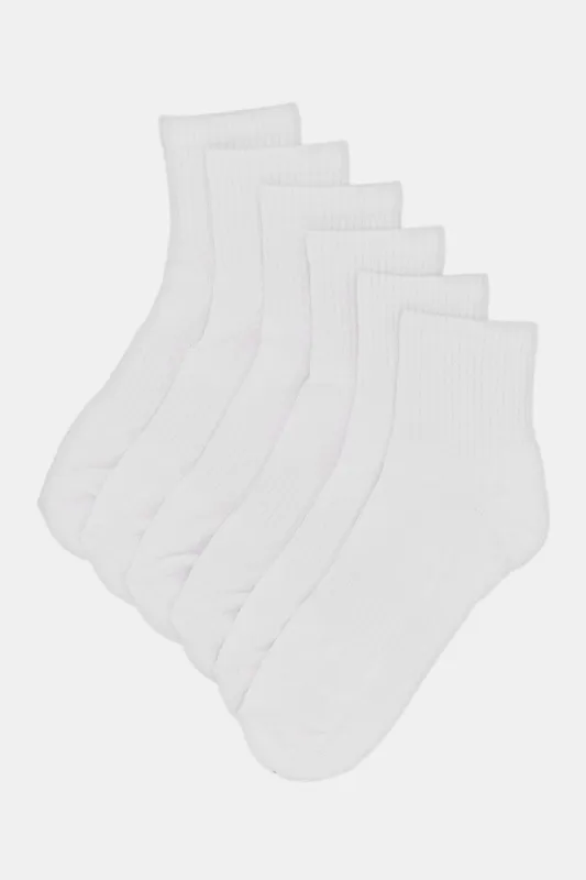 Men White Ankle Socks Set (Pack of 3) sold by Redtag