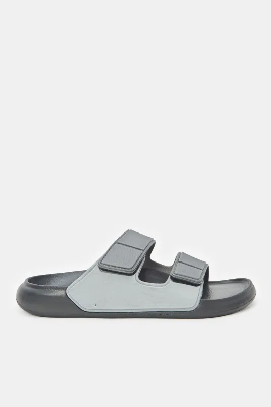 Men Grey Molded Slide sold by Redtag