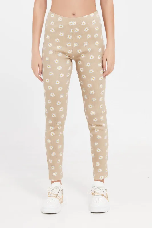 Women Olive Legging With Button And Zippers sold by Redtag