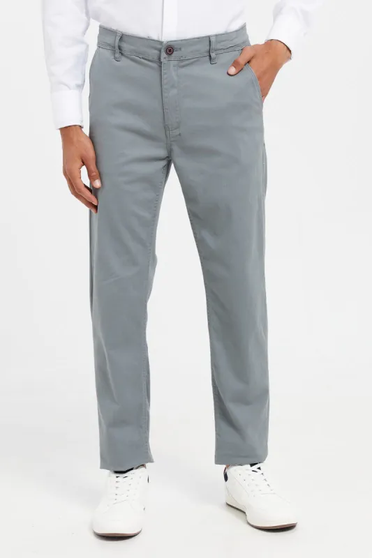 Men Grey Chino Trousers sold by Redtag