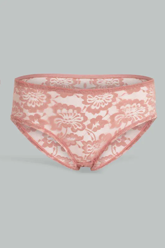 Women Peach Boyleg Brief sold by Redtag