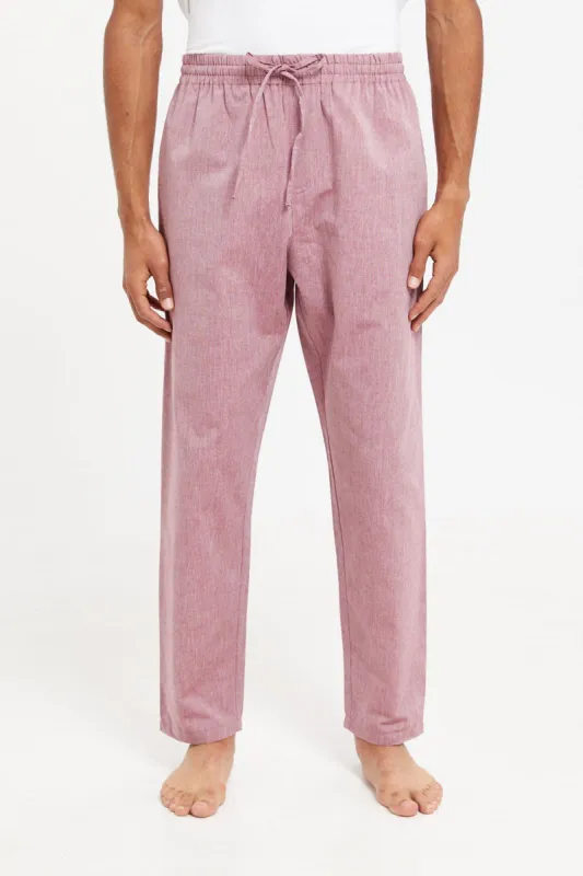 Men Red Plain Pyjama Bottom sold by Redtag