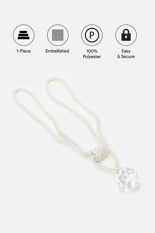 Ivory Tie Back With Crystal sold by Redtag