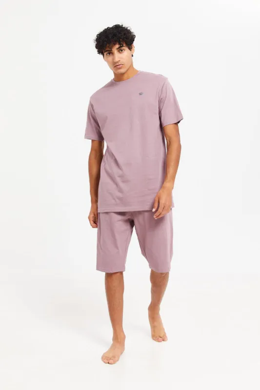 Men Lilac Pyjama Set (2 Piece) sold by Redtag