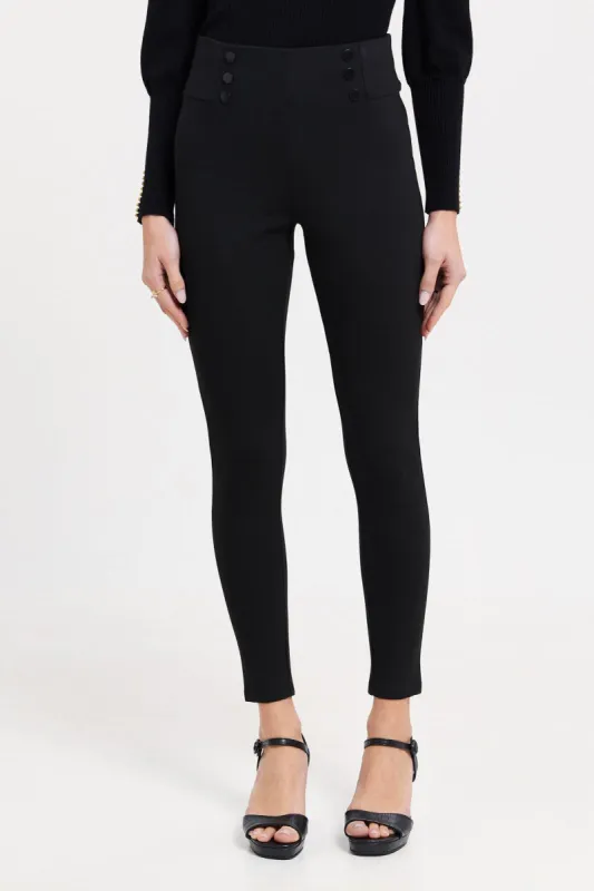 Women Black Slim Fit Leggings sold by Redtag