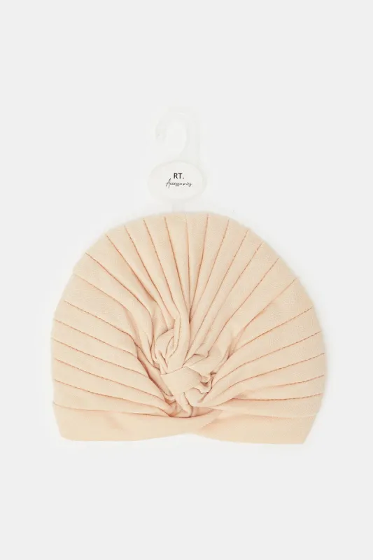 Women Beige Plain Turban sold by Redtag