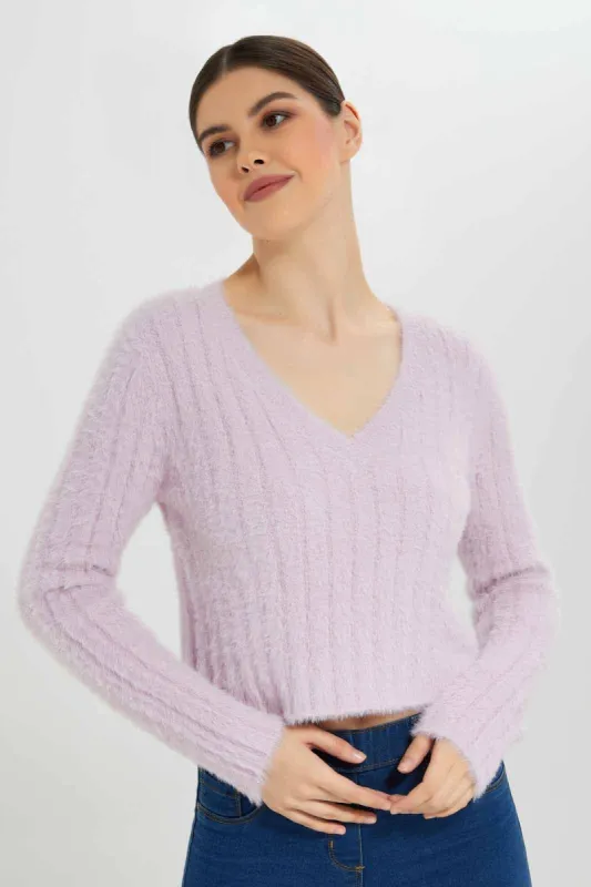 Women Pink Knitted Pullover sold by Redtag