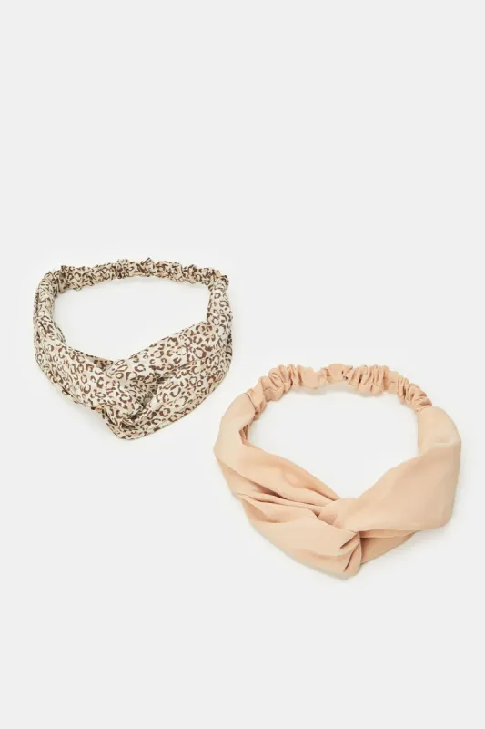 Women Assorted Printed And Solid Hair Wrap Set (2 Piece) sold by Redtag