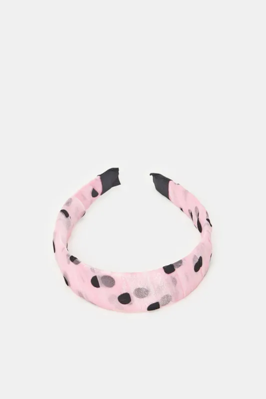 Women Pink Printed Headband (1 Piece) sold by Redtag
