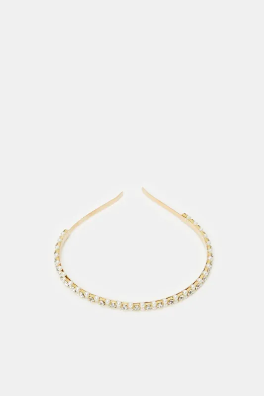 Women Gold Embellished Headband (1 Piece) sold by Redtag