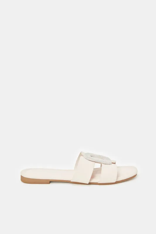 Women Ivory Buckle Mule sold by Redtag