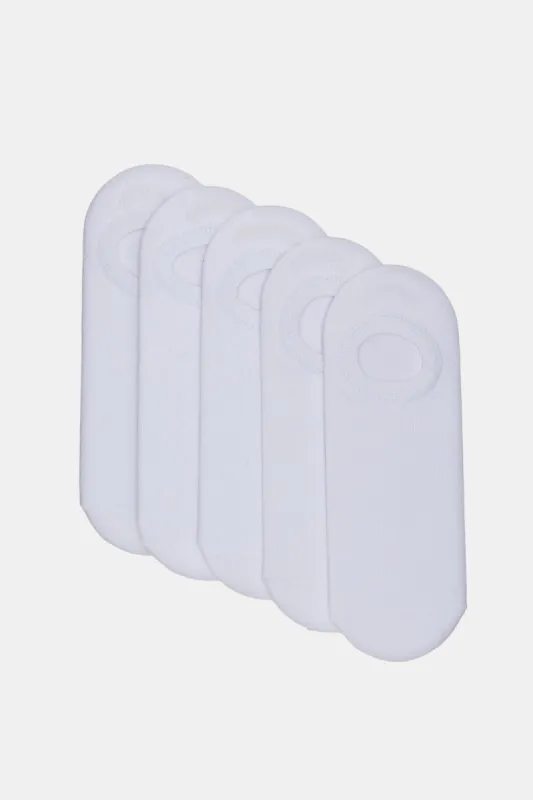 Women White Invisible Socks Set (Pack of 5) sold by Redtag