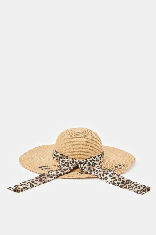 Women Beige Embellished Hat sold by Redtag