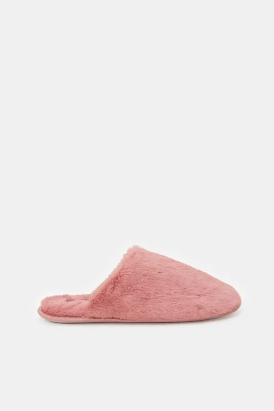 Women Pink Classic Closed Toe Slippers sold by Redtag