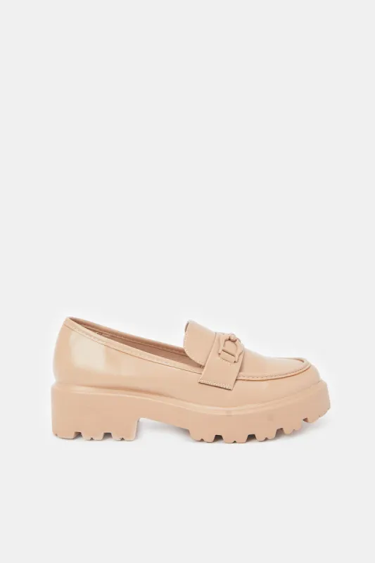 Women Beige Platform Shoes sold by Redtag