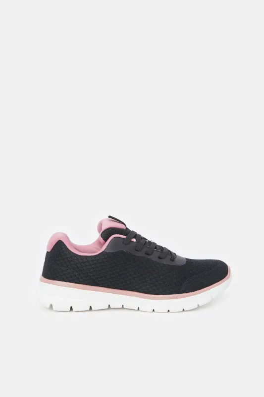 Women Black Lace Up Sneaker sold by Redtag