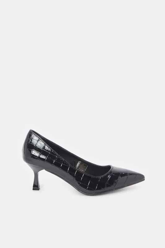 Women Black Classic Court Heels sold by Redtag