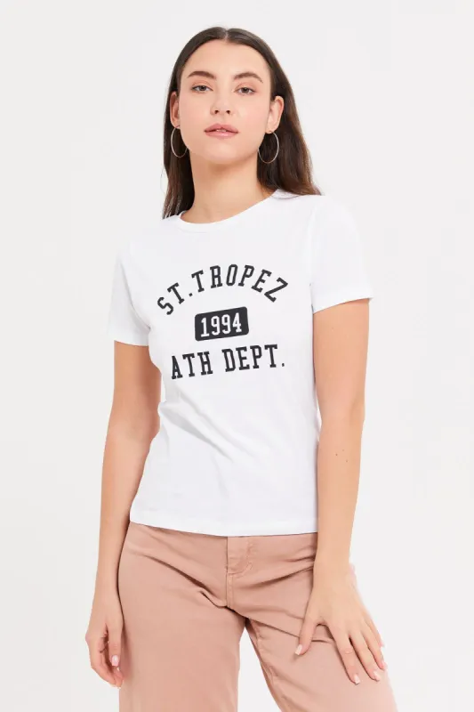 Women White Printed T-Shirt sold by Redtag