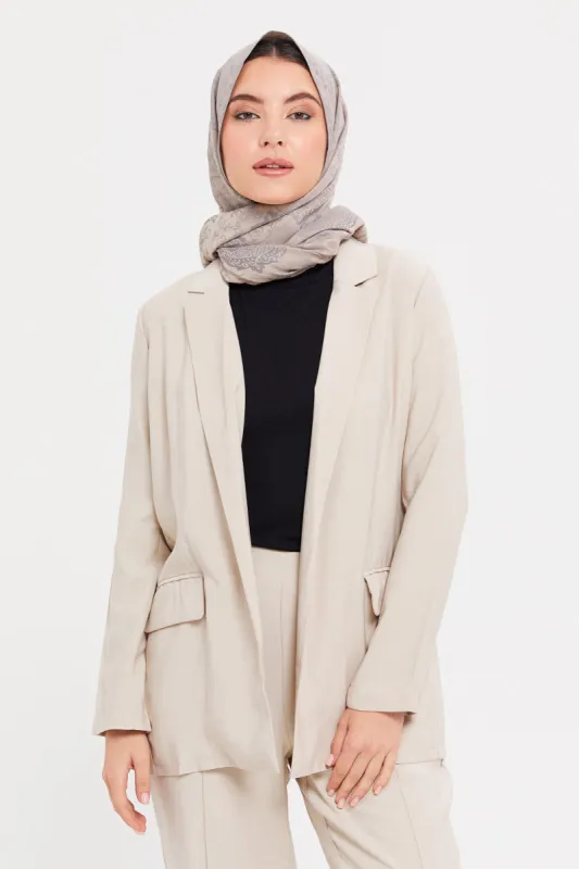 Women Beige Relaxed Fit Blazer sold by Redtag