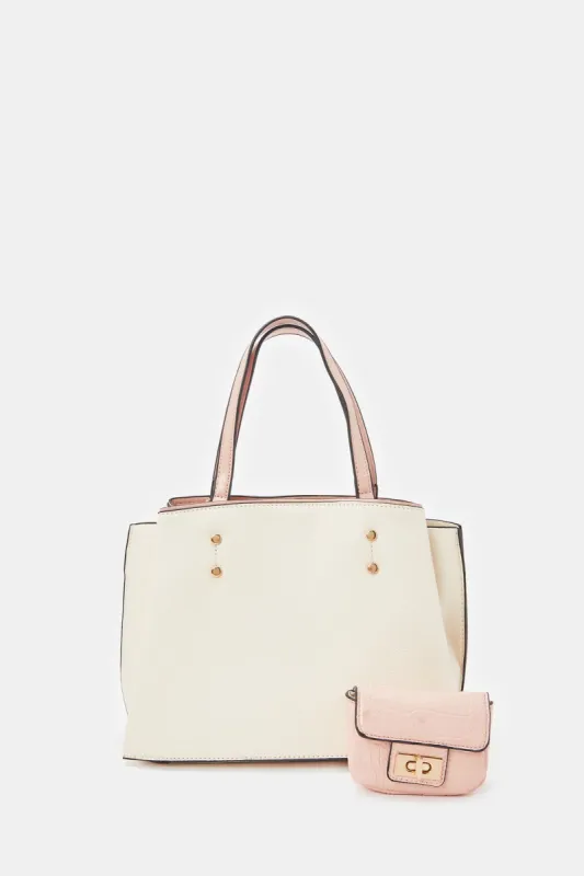 Women Beige Day Bag With Coin Pouch sold by Redtag