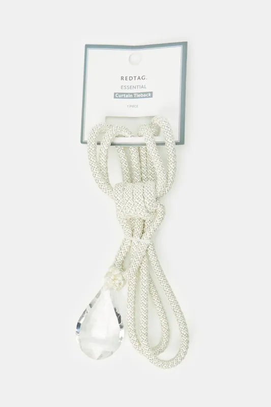 Cream Tie-Back With Crystal sold by Redtag