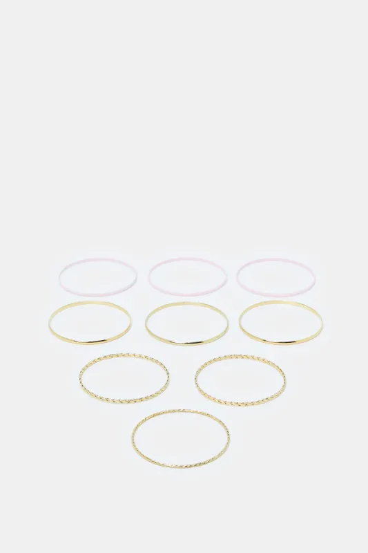 Women Assorted Bangle Set (9 Piece) sold by Redtag