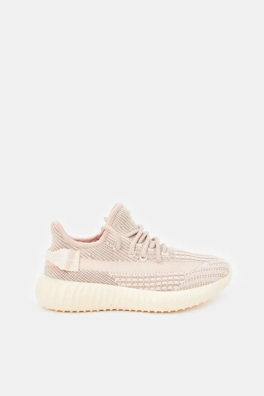 Women Pink Textured Sneaker sold by Redtag