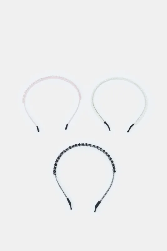Women Silver Headband Set (Pack of 3) sold by Redtag
