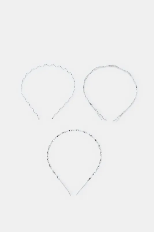 Women Silver Headband Set (Pack of 3) sold by Redtag