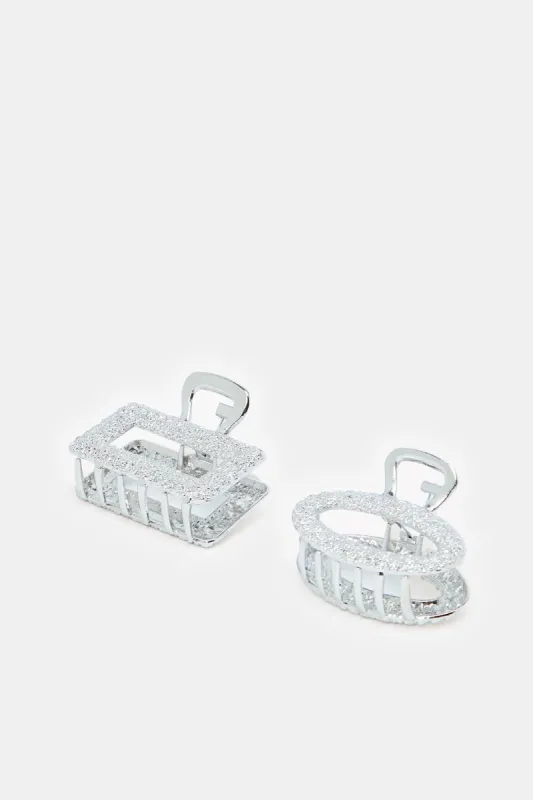 Women Silver Hair Claw Set (Pack of 2) sold by Redtag