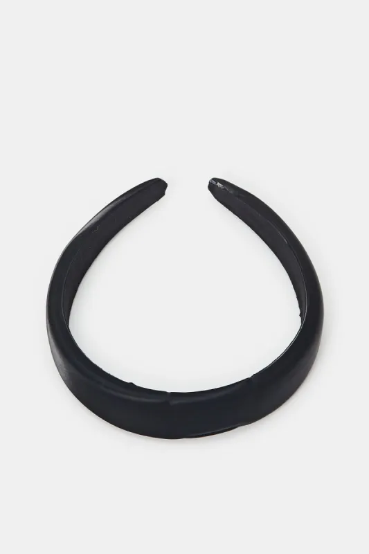 Women Black Basic Headband sold by Redtag
