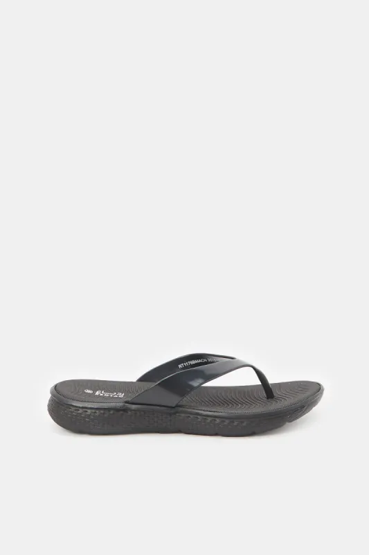 Women Black Sporty Flip Flops sold by Redtag