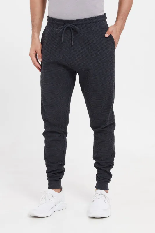 Men Charcoal Ottoman Jog Pants sold by Redtag