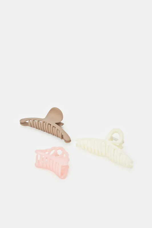 Women Assorted Hair Claw Set (4 Piece) sold by Redtag