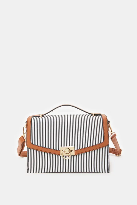 Women Multicolour Stripe Cross Body Bag sold by Redtag