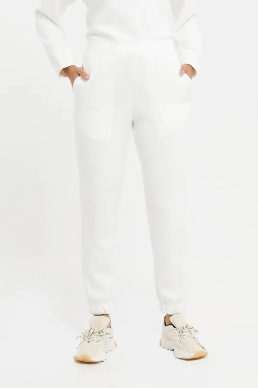 Women White Jogger Pants sold by Redtag