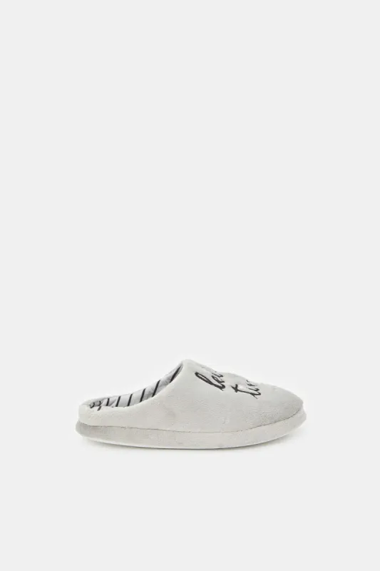 Women Grey Leisure Time Slippers sold by Redtag