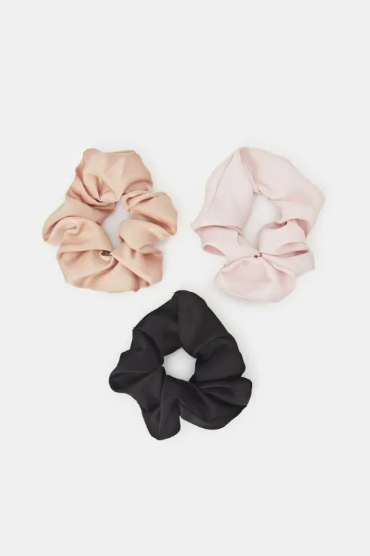 Women Assorted Hair Scrunchy Set (Pack of 3) sold by Redtag