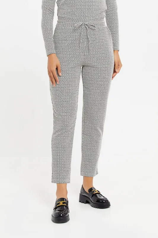 Women Check Beige Trouser sold by Redtag