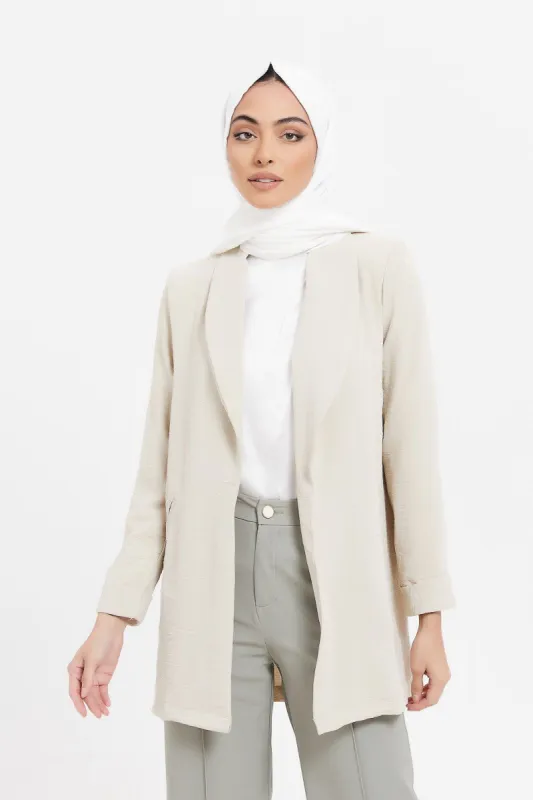 Women Beige Casual Jacket sold by Redtag