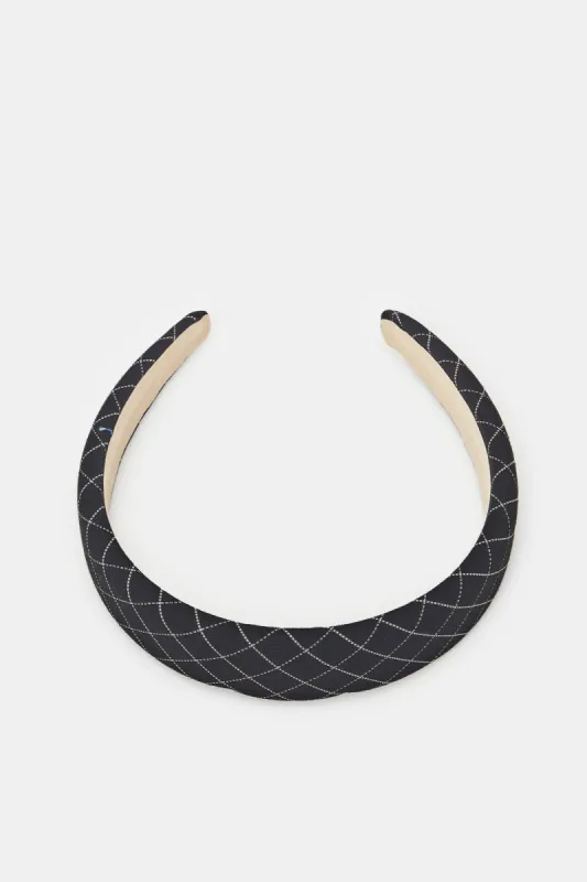 Women Black Printed Headband sold by Redtag
