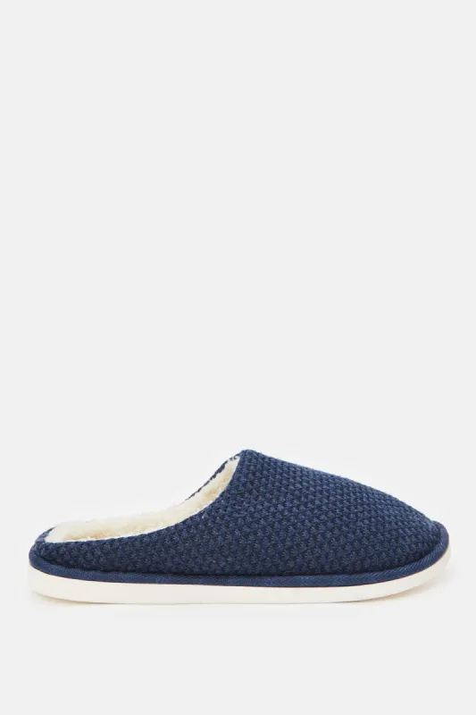 Men Navy Mule Slippers sold by Redtag