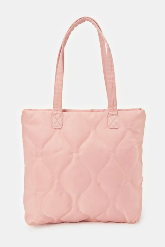 Women Quilted Plain Shopper Bag sold by Redtag
